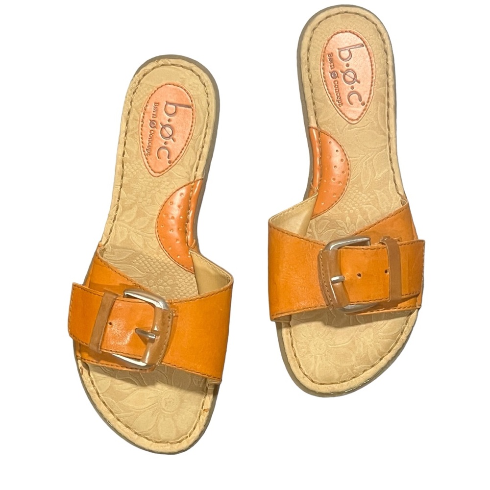 BOC Born Concept Leather Slide Sandals Sz 7